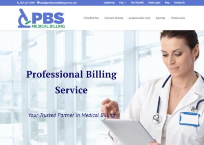 WordPress Website for Professional Billing Service